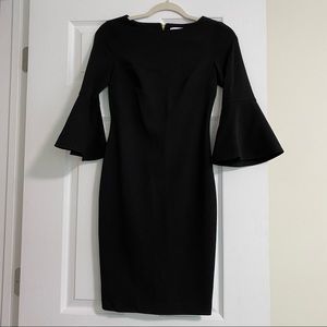 Calvin Klein Fitted Blacked Dress